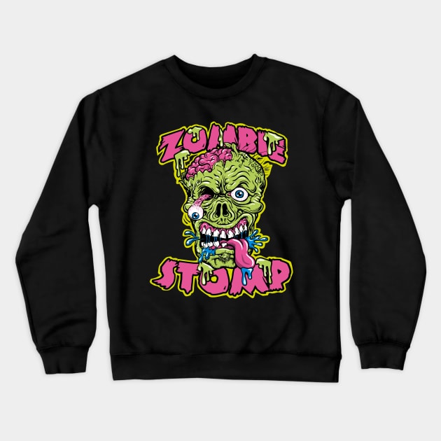 Zombie Stomp Halloween Crewneck Sweatshirt by BOEC Gear